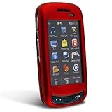 Red Rubberized Case Cover Protective SNAP-ON for Samsung A877 Impression