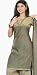 Olive Green Cotton Party Designer Salwar Kameez Unstitched Dress Material with Dupatt...
