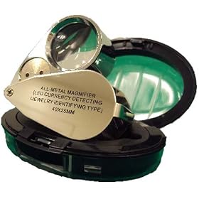 ALL METAL MAGNIFIER LOUPE WITH LED LIGHT:TJ-72120