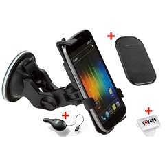 YAYAGO Universal Halter Variabel ***VIBRATIONSFREI*** KFZ Halterung 360 grad drehbar f�r Ihr Samsung Galaxy Nexus i9250 KFZ Halter Autohalterung *** passt auch mit Tasche und H�lle *** + Kfz Ladekabel MIT AUFROLLFUNKTION f�r Ihr Samsung Galaxy Nexus i9250 + Anti Rutschmatte inkl. dem Original YAYAGO Clean-Pad