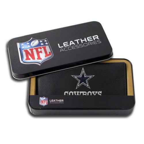 NFL Embroidered Leather Checkbook Cover