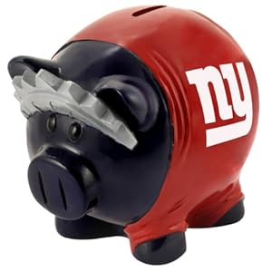 NFL New York Giants Resin Large Thematic Piggy Bank
