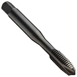 Dormer E011 Powdered Metal Spiral Point Threading Tap, Black Oxide Finish, Round Shank With Square End, Plug Chamfer, M8-0.75 Thread Size