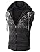 Doublju Mens Hood Zipup Vest
