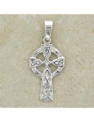 Siopa Sterling Silver Celtic Irish Cross Necklace