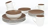 Sabichi 16pc Café Dinnerset Stoneware Round Shape