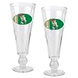 Boston Celtics 2pc Pilsner Glass Set with Basketball on stem - Oval Logo NBA Basketball