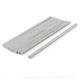 uxcell ラウンド旋盤バー　10個　3.9mm　直径100mm長さ　ツールラウンドボーリング　シルバー