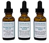 3 combo pack - Phloretin C+F, C+E Ferulic, Vitamin C 20 AOX+ Antioxidant Treatment Serums - 1oz/30mL each