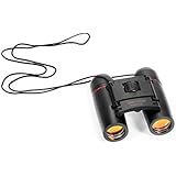 Ohuhu Lightweight Durable Adjustable Mini 8x21 Folding Zoom Binoculars with Black Carry Bag and Clean Cloth