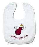 NBA Miami Heat White Snap Bib with Team Logo
