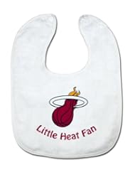 Sports: NBA Miami Heat White Snap Bib with Team Logo - McArthur Towel and Sports