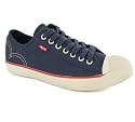 LEVIS SIGARO CANVAS LACED UP TRAINERS NAVY