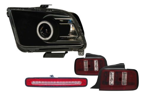 05-09 Ford Mustang Black CCFL Halo Projector 