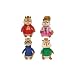 Ty Beanie Babies SET OF 4 ALVIN & THE CHIPMUNKS [Misc.]