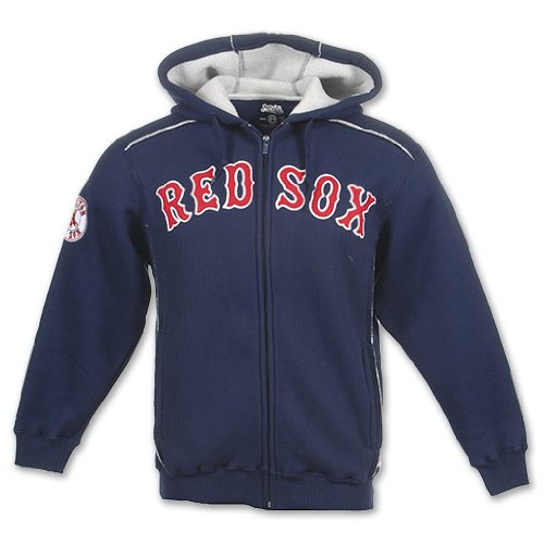 DYNASTY APPAREL INDUSTRIES Dynasty Men's Boston Red Sox Sherpa Fleece Jacket, Navy