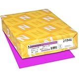 Neenah Astrobrights Color Writing Paper, Letter 8.5 x 11 Inches, 24 lb., Outrageous Orchid, 500 Sheets (21946)
