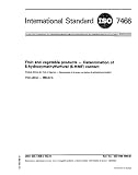 ISO 7466:1986, Fruit and vegetable products -- Determination of 5-hydroxymethylfurfural (5-HMF) content
