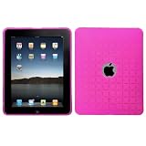 Apple iPad T-Hot Pink Hexagon Grid Candy Skin Cover (with Package) Skin Case/Cover/Silicone/Snap On/Gel