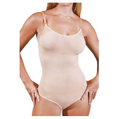 N-fini Shapewear Cami Slimming Bodysuit Full Bottom Style #590  Available in SM to 4XL img