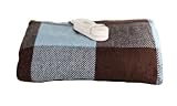 Biddeford Whole Home Electric Warming Heated Throw Blanket, Color: Blue Plaid