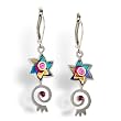 Judaic Star & Spiral Earrings from the Artazia Collection #250 JE