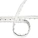 Delicate Lace-Covered Hook & Eye Tape, White with Silver, Made in Italy
