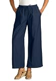 Woman Within Plus Size Cropped Palazzos denim pants