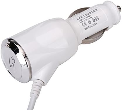 Best DD2® Galaxy S5 Car Charger, Retractable Coiled Adapter for Samsung Galaxy S5,SV SM-G900,Galaxy Tab Pro 12.2,Note Pro,NotePro 12.2,Note 3, N9000,N9002,N9005 Rapid USB 3.0 Travel Charger (White)