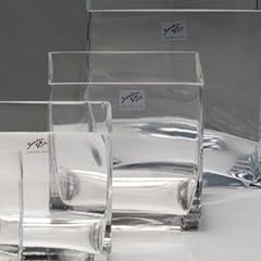 Glasvase Quadrat W�rfel Glas Vase Blumenvase Tischvase 16 cm