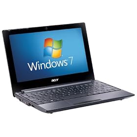 Acer Aspire One D255E 10.1 inch Netbook (Intel Atom N455 Processor, 1 GB RAM , 250 GB HDD, BT 3.0,  Windows 7 Starter 32-bit, 8 hours battery life) - Black