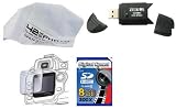 Zeikos USB 2.0 SD/SDHC/MMC Flash Memory Card Reader ZE-SDR5 + Digital 8GB Ultra Professional High Speed Error Free (SD) Memory Card + 42nd Street Photo Micro Fiber Cleaning Kit + Universal LCD Screen Protector Up To 4