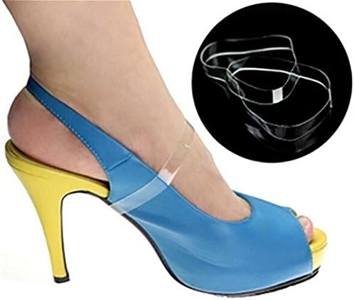 Neverold Clear Invisible Shoe Straps for Holding Loose Shoes High Heels (3 pairs)