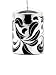 Festive Silver Pillar Candle with Black and Silver Design, 100 mm
