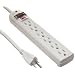 Morris Products 89032 6 Outlet Power Strip Surge Protector, 6' Length, 270 Joules