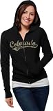 Colorado Buffaloes Women's Distressed Tail Sweep Full Zip Hooded Sweatshirt