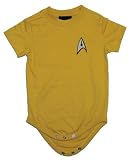 ON39 Star Trek Starfleet Captain Kirk Command Uniform Creeper Romper