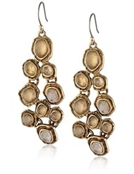 Lucky Brand "Palace Garden" Irregular Stone Chandelier Drop Earrings