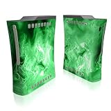 Green Quantum Waves Design Xbox 360 Front Panel Protector Skin Decal Sticker