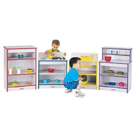 Jonti-Craft 4080JCWW007 4-Piece Toddler Kitchen Set, Yellow Banding