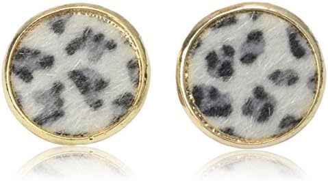 Pical 2Pcs Elegant Round Fleck Patten Alloy Earrings Gray and Black