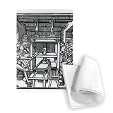 Printing press (woodcut) by German School - Tea Towel 100% Cotton - Art247 - Tea Towel - 46x70cm