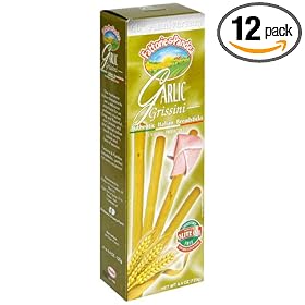 Fattorie & Pandea Italian Breadsticks, Garlic, 4.4-Ounce Boxes (Pack of 12)