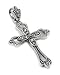 Vintage Sterling Silver Cut Out Cross Pendant with Marcasite Gems