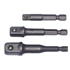 Famex 10680-3 Bohrfutter-Adapter mit 4-kant-Antrieb, 3-tlg.