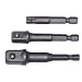 Famex 10680-3 Bohrfutter-Adapter mit 4-kant-Antrieb, 3-tlg.
