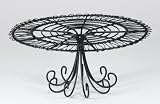 Black Wire Pedestal Holiday Wedding Cake Stand