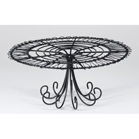 Black Wire Pedestal Holiday Wedding Cake Stand