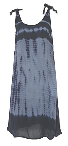 Raya Sun Women's Missy Crinkle Tie Dye Shoulder Dress