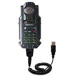 Coiled Power Hot Sync and Charge USB Data Cable w/ Tip Exchange for the Samsung SPH-N270 - Gomadic Brand
